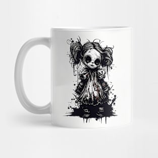 Spooky haunted ink doll Mug